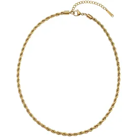 FIRETTI Collier Kordelkette Goldfarben Edelstahl