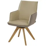 KOINOR Armlehnstuhl Leder  Schwof ¦ beige ¦ Maße (cm): B: 57 H: 90 T: 66.0