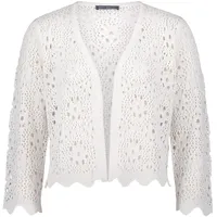 Betty Barclay Strickjacke mit Ajourmuster Offwhite 40