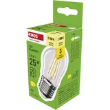 EMOS LED Lampe Edison MiniGlobe, 1,8W Ersatz für 25W Glühbirne, runde Vintage-Glühlampe mit E27 Sockel und Helligkeit 250 lm, Warmweiß 2700 K, 25000 h Lebensdauer, CRI > 80, 360° Abstrahlwinkel