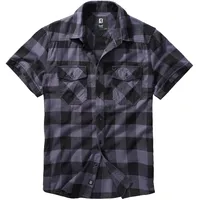 Brandit Textil Brandit Checkshirt kurzarm schwarz/grau, Größe 6XL