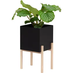 Botanic Blumentopf auf Beinen, schwarz