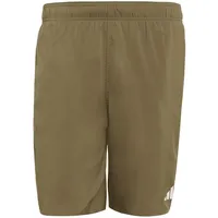 adidas Badeshorts 3 Bar Logo Olive Strata/White S