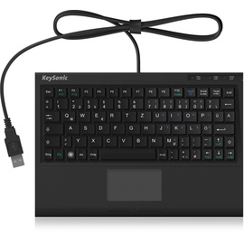 KeySonic ACK-3410 Super Mini Tastatur mit Smart Touchpad DE (60377)