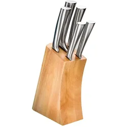 Justinus Messerblock  6-teilig  New Steel Design , holzfarben , Holz