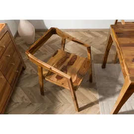 MASSIVMOEBEL24.DE Esszimmerstuhl Sheesham braun lackiert