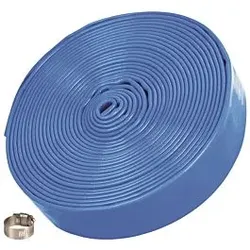 T.I.P. Druckschlauch - Flachschlauch, 10 m, ø 32 mm, mit Schelle,  für Garten, Pool, Baugrube, 31096