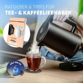 STILLSTERN Wasserkocher Temperatureinstellung [1,7L | 40-55-70-85-100°C], 12 Std. Warmhalten, Präzisionsausguss aus Edelstahl, Anti-Fingerprint, Schnelles Aufheizen [2200W], Leise,