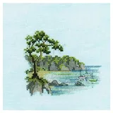 Derwentwater Designs Bothy Threads Kreuzstich-Set Menuette - Landspitze, 10x10cm, DWMIN01A, Zählmuster
