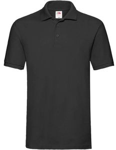 Fruit-of-the-Loom Arbeitsshirt Premium Polo, Poloshirt, Polokragen, schwarz, Größe M