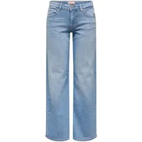 Only Damen ONLJUDY LW Wide Leg DNM TAI Jeans, Light Blue Denim, 27W x 32L