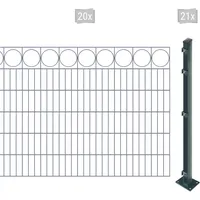 Arvotec Doppelstabmattenzaun »EASY 120 zum Aufschrauben "Ring" mit Zierleiste«, Zaunhöhe 120 cm, Zaunlänge 2 - 60 m 48647808-0 anthrazit H/L: 120 cm x 40 m