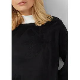 s.Oliver Pullover mit dekorativem Strickmuster Schwarz 34