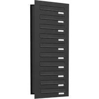 AL Briefkastensysteme 10er Premium Mauer Durchwurf Briefkasten RAL 7016 Anthrazit