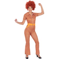 Funidelia | 70er Jahre Kostüm für Damen Disco Musik, Abba, Bee Gees- Kostüm für Erwachsene & Verkleidung für Partys, Karneval & Halloween - Größe - Orange