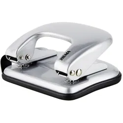 SIGMA Locher PU02, Metall, silber, 2-fach, 25 Blatt