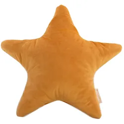 Nobodinoz - Aristote Star Samt-Kissen, 40 x 40 cm, farniente yellow