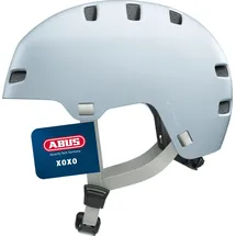 ABUS Fahrradhelm XOXO - Cityhelm im Skater-Look - Helm für Skateboard, Fahrrad, cooter - mit optimiertem Kinnpolster - für Jugendliche und Erwach... - Blau