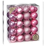 MAGIC by Inge 44 Weihnachtskugeln 4-5cm Kunststoff Christbaumkugeln Weihnachtsbaumkugeln Rosa