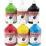Creativ Company A-Color - Acrylic Paint - - 6 x 500 ml (Mehrfarbig,