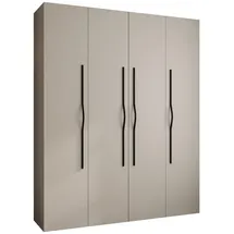 abiks möbel Drehtürenschrank COMO 200 x 245,5 x 40 cm Schwarz