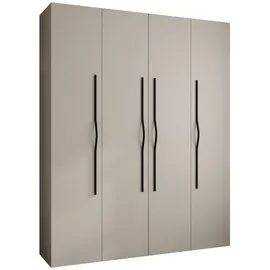 abiks möbel Drehtürenschrank COMO 200 x 245,5 x 40 cm Schwarz
