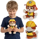 TY Paw Patrol RUBBLE Plüschmaskottchen, Plüschtier, Kuscheltier Beanie Babies, weiches Sensorikspielzeug 20 cm