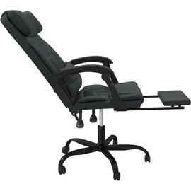 vidaXL Bürostuhl mit Liegefunktion Kunstleder Schwarz