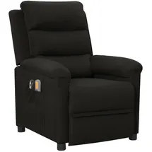 vidaXL Massagesessel Elektrisch Polyester 92 x 101,5 x 0 cm Schwarz mit Fernbedienung