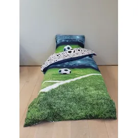 BrandMac Kinderbettwäsche Fußball Mehrfarbig 135 x 200 cm