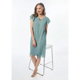 GOLDNER Etuikleid Abendkleid Chiffonüberwurf Grün 24