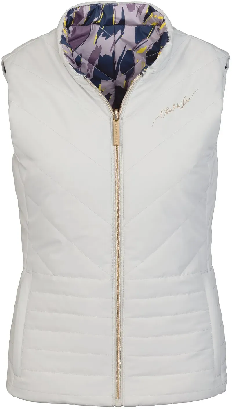 Cheval de Luxe Wende-Steppweste grey allover M