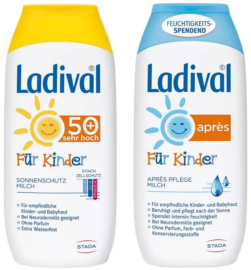 Ladival Kinder Sonnenmilch Lsf 50 und Apres Lotion