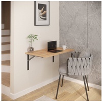 AKKE Klapptisch, Wandklapptisch Wandtisch Küchentisch Schreibtisch Hängetisch 2mm PVC 50 cm x 80 cm