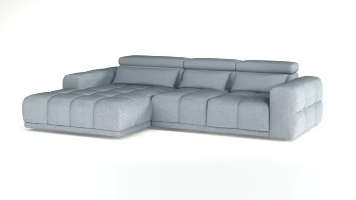 Ecksofa Panama Stoff Ice Blue