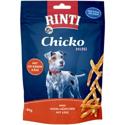RINTI Chicko Mini 80 Gramm Hundesnacks Sparpaket 12 x 80 Gramm Huhn & Käse
