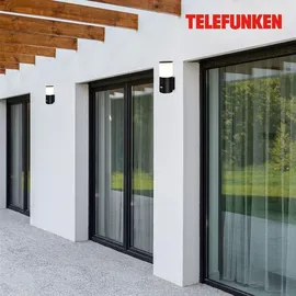 Telefunken Außenleuchte Aluminium, Kunststoff 24 x 13,5 x 10,5 cm inkl. Bewegungsmelder schwarz