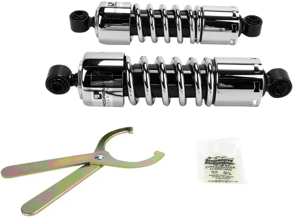 Progressive Suspension Progressive 412 Series American-tuned Gas Harley Davidson 412-4037c Stoßdämpfer - Chrome - 279.4 mm
