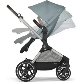Cybex EOS Lux Kinderwagen 2-in-1, Reisesystem, Ab Geburt bis 22 kg (ca. 4 Jahre), Stormy Blue