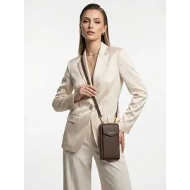lazarotti Geldbörse Damen Bologna Leather Zip Around Wallet taupe