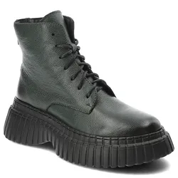 Grüne Stiefeletten Armodo Reißverschluss-Schuhe, 38
