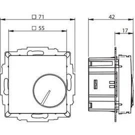 EBERLE UTE 2500-24 Raumthermostat Unterputz 5-30C AC 24V