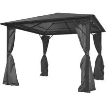 vidaXL Pavillon mit Vorhängen 3 x 3 m inkl. Seitenteile anthrazit