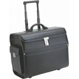 Alassio 45033 - Pilotenkoffer Mondo, aus strapazierfähigem Lederimitat, ca. 46 x 38 x 22 cm, schwarz