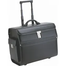 Alassio 45033 - Pilotenkoffer Mondo, aus strapazierfähigem Lederimitat, ca. 46 x 38 x 22 cm, schwarz