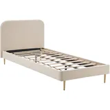 SalesFever Polsterbett mit Samtbezug beige