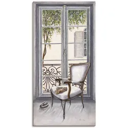 Artland Wandbild »Sessel vor einem Fenster«, Innenarchitektur, (1 St.), als Alubild, Outdoorbild, Leinwandbild, Poster, Wandaufkleber Artland Farbe Bild(er): weiß