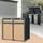 ML-Design Mülltonnenbox 132 x 80 x 116,3 cm bronze