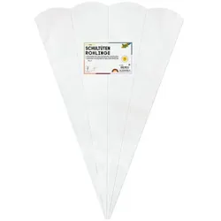 folia Schultüten Rohlinge 5 Stück weiß weiß