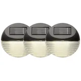 Star Trading Outdoor Solar-Wandleuchten ,Fency', 3er-Set, Dämmerungssensor, braun, | Gr.: onesize